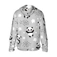 thumbnail image 3 of Fotbe Pandas Men's Women's UPF 50+ Sun Protection Jacket Hooded Cooling Shirt with Pockets Hiking Outdoor Performance-Small, 3 of 9