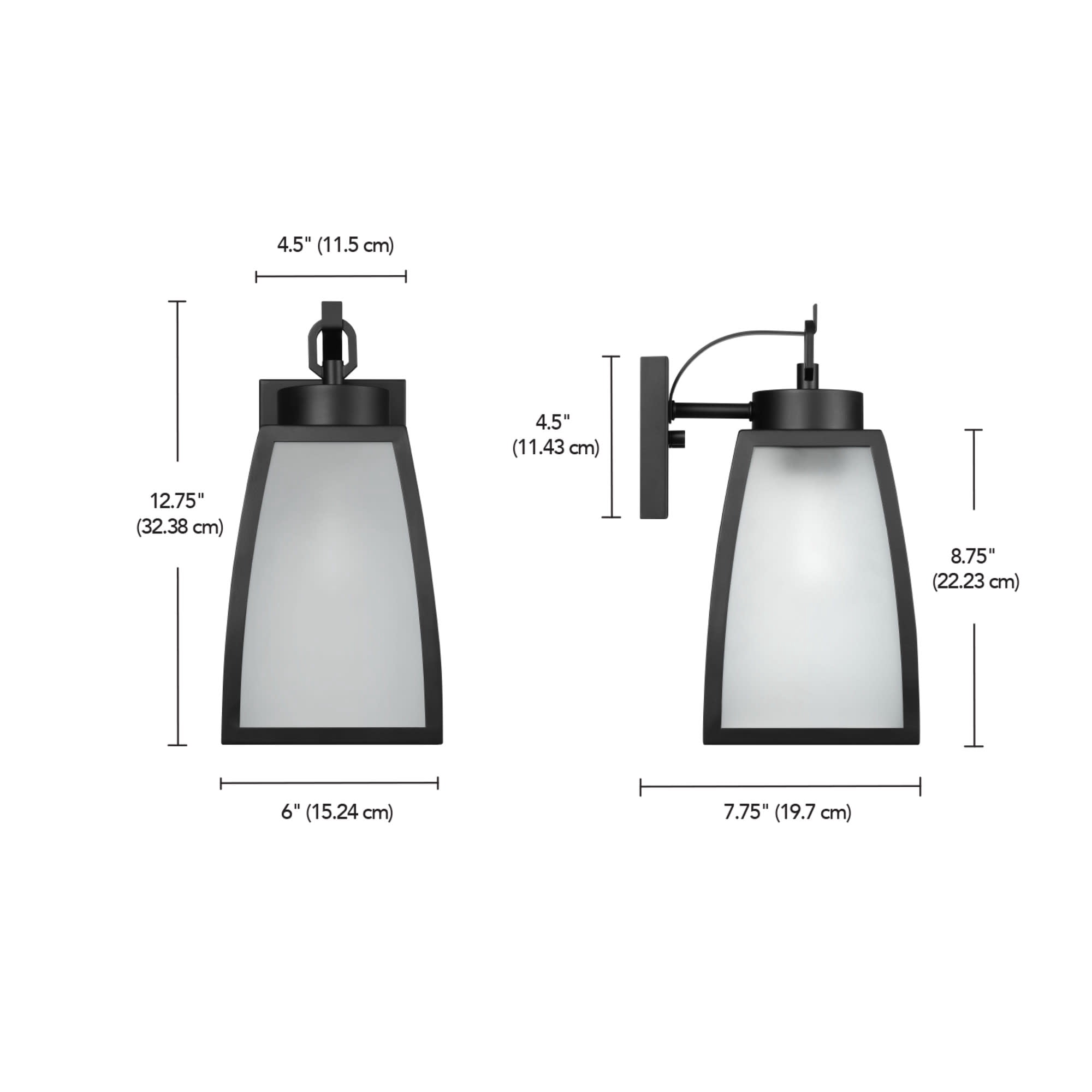 Globe Electric 91011571 13" Tall Led Outdoor Wall Sconce - Black