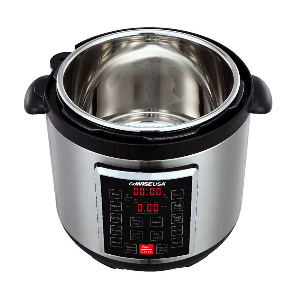 GoWISE USA 12.5-Quarts 12-in-1 Electric Pressure Cooker (Stainless Steel),  12.5 Qt - Fry's Food Stores