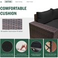 thumbnail image 5 of Kullavik Patio All Weather woven 6-Piece Metal Sectional Sets with Cushions,Black, 5 of 5