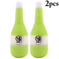 thumbnail image 1 of 2PCS Wine Bottle Pet Toy Realistic Cat Squeaky Toy Puppy Plush Toy for Dogs, 1 of 10