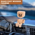 thumbnail image 4 of Shaking Wooden Man, Shaking Wooden Man Figurine with 12PCS Magnetic Expressions, Handmade Shak Feet Woodens Doll Gifts for for Car Accessories and Desk Decoration, 4 of 9