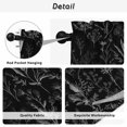 thumbnail image 5 of Black Spring Floral Tier Curtains, Vintage Botanical Watercolor Light Filtering Kitchen Curtains, 2Pcs Rod Pocket Half Window Treatments Panels for Sink Cafe Cabinet Camper 27.5x24 Inches, 5 of 9