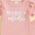 thumbnail image 4 of mgoYE Baby Girl Summer Outfits 12M-5T Short Sleeve Mama's Mini Trim Floral Tops + Flare Pant Set Infant Clothes(Pink,18-24 Months), 4 of 6
