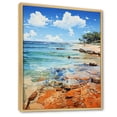 thumbnail image 2 of Designart "Southern Shoreline Echoes" Nautical & Beach Floater Framed Wall Art Living Room, 2 of 7