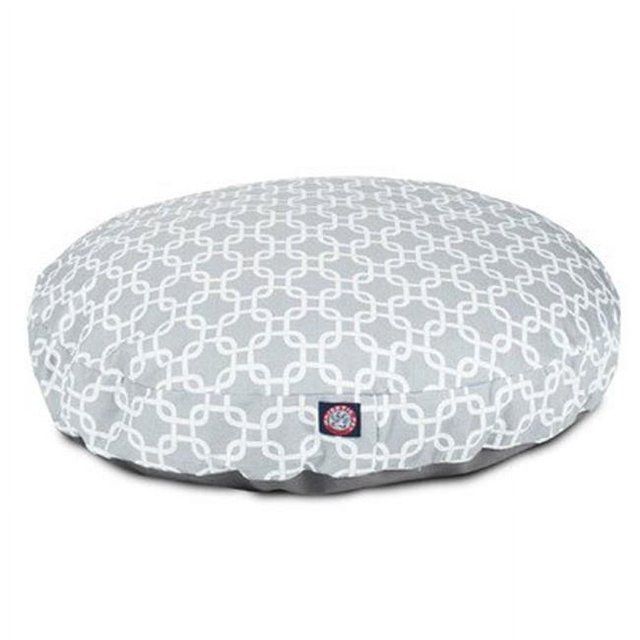 MajesticPet 788995510321 Lit pour Animal Rond à Maillons de 42 Po, Gris - Grand