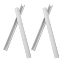 ORDDIART 4Pcs Cylindrical White PVC Pipe Cover for Living Rooms 11.8x0.6x0.6in