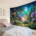 thumbnail image 4 of HVEST Fantasy Forest Tapestry Wall Hanging Fairy Purple Floral Plant Wall Tapestry for Bedroom Nature Landscape Fantasy Tapestry for Living Room College Dorm Home Decor,80x60 inch, 4 of 5