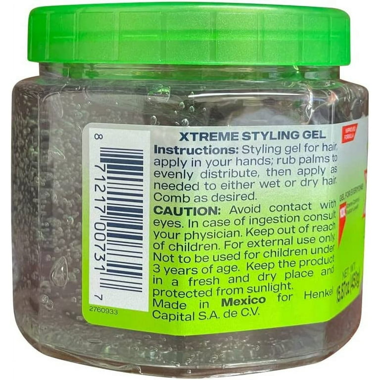 Xtreme Clear Styling Gel 450g - Transparente Gel de Peinado (Pack