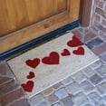 thumbnail image 2 of Rubber-Cal Red Hearts Coir Entrance Mat,18X30" 10-106-004, 2 of 3