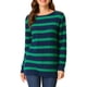 thumbnail image 1 of SUÉTER TUNIC DE RAYAS LARGAS DE MANGA CAÍDA Y CUELLO REDONDO PARA MUJERES CHIC INSPIRADOR M AZUL MARINO VERDE, 1 of 7