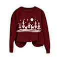 thumbnail image 5 of ShiShine Christmas Sweatshirts for Women Trendy Xmas Graphic Crewneck Sweatshirt Loose Casual Long Sleeve Pullover Tops 2025, 5 of 6