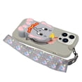 thumbnail image 3 of For Iphone 14 Pro Max Silicone Wallet Phone Case With Lanyard(Grey Elephants),iPhone 16, 3 of 5