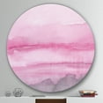 thumbnail image 3 of Designart 'Pink Handpainted Abstract Watercolor' Geometric Metal Circle Wall Art, 3 of 3