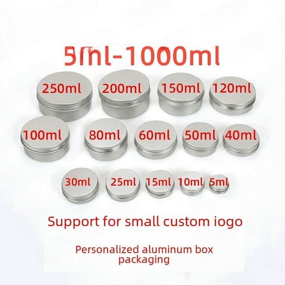 Caja de aluminio de 5 ml a 750 ml, caja de aluminio sellada con hilo para té, dulces, embalaje de cosméticos, cremas, subenvases, latas de aluminio pequeñas