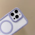 thumbnail image 5 of Designed For iPhone 16 Pro Magnetic Phone Case,Transparent Back,Compatible with Mag-safe,Exquisite Diamond Frame Design,Shockproof Ultra Slim Non-Slip Rugged Phone Case Cover,Black, 5 of 9