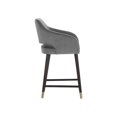 thumbnail image 3 of Sunpan Tabouret Adelaise 26" Moderne en Tissu Gris/espresso, 3 of 7