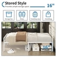 thumbnail image 2 of Maenizi 16 inch Tall Twin XL Bed Frames with Headboard and Footboard, Heavy Duty Metal Platform Bed Frame Twin XL No Box Spring Needed, Easy Assembly, Under Bed Storage, Noise Free, White, 2 of 7