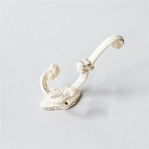 MDR Trading Inc. FP-KIN-027-C_Q01 Cast Iron Rustic Look Cream Triple Prong Hook