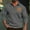 Dark Gray, variant on Pullover Hoodie Pocket Solid Color Half Cut Half Zip Man Long Sleeve Hoodless Casual Outwear Jackets Zip-up Jacket