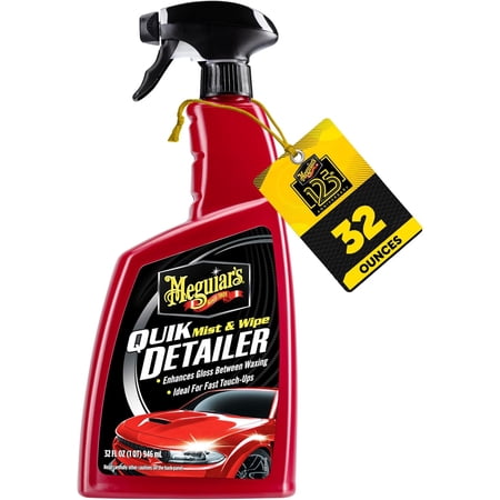 Quik Detailer, Mist & Wipe Car Detailing Spray, Clear Light Contaminants and Boost Shine with a Quick Detailer Spray that Keeps Paint and Wax Looking Like New, 32 oz