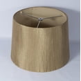 thumbnail image 2 of Urbanest Hardback Faux Silk Box Pleated Drum Lampshade – 10" Top x 12" Bottom x 8.5" Slant Height – Gold Tone – Spider Fitter- 1 Piece, 2 of 3