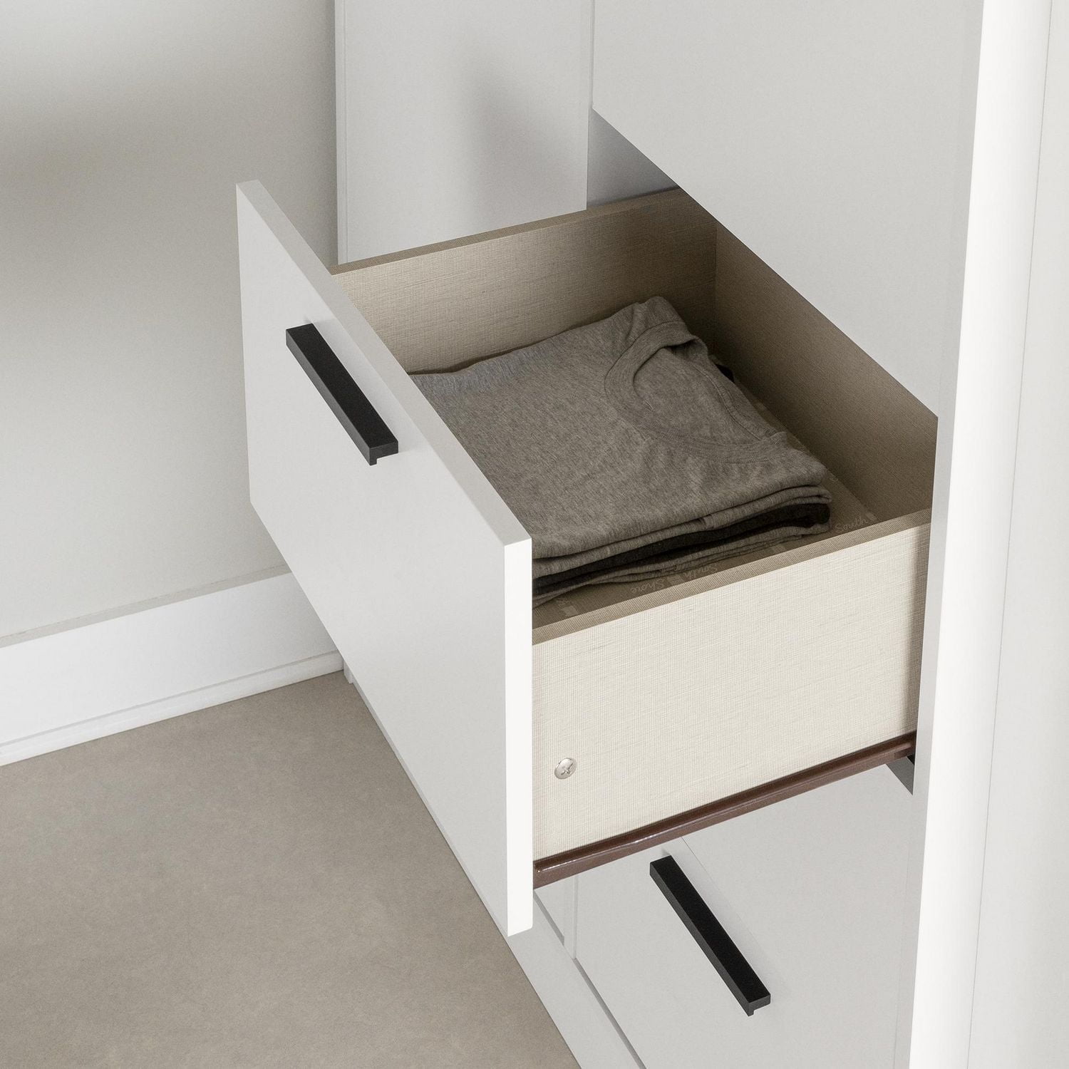 Lit mezzanine avec bureau de la collection Logik South Shore