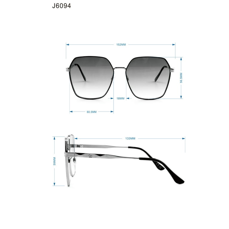 Jessica Simpson Women's J6094 Metal UVA and UVB Protective Hexagonal Fashion Sunglasses, 60.5mm - Walmart.com Jessica Simpson Women's J6094 Metal UVA and UVB Protective Hexagonal Fashion Sunglasses, 60.5mm - Walmart.com