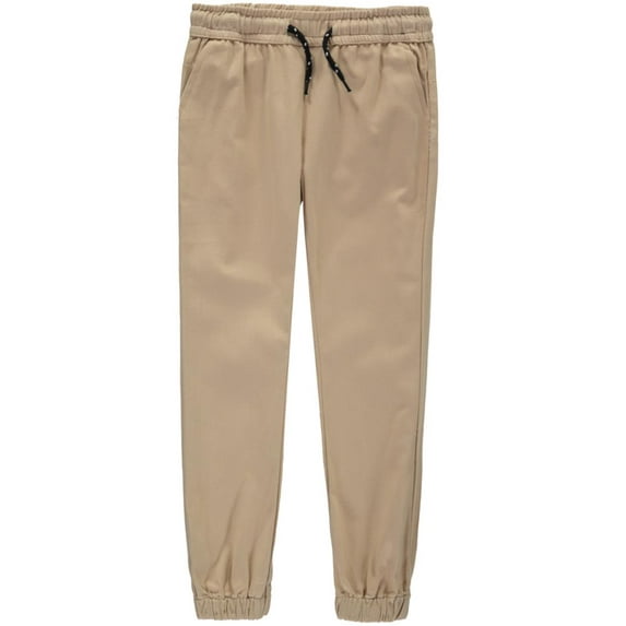 LR Scoop Boys 4-7 Twill Jogger with Elastic-Waistband and Drawstring(Khaki 4)