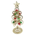 thumbnail image 5 of HINTRMENT 1Pack Golden Mini Christmas Tree with Ornaments for Tabletop 10.5X9.1X26 in, 5 of 8