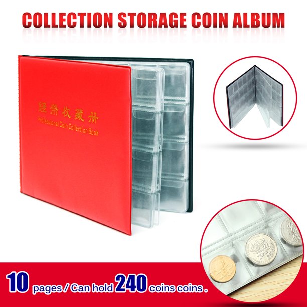 240 Holders Coin Collection Storage Money Penny Album Book Folder 10
