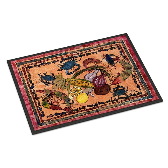 Carolines Treasures 8067-MAT Crab Doormat 18x27 27"L x 18"W multicolor