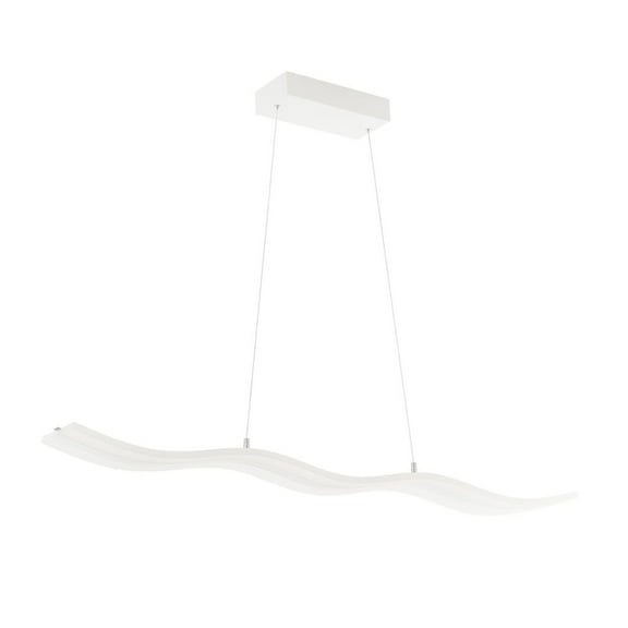 GREENLIGHTDEPOT Modern Chandelier LED Light Linear Suspension Wave 40 Watt