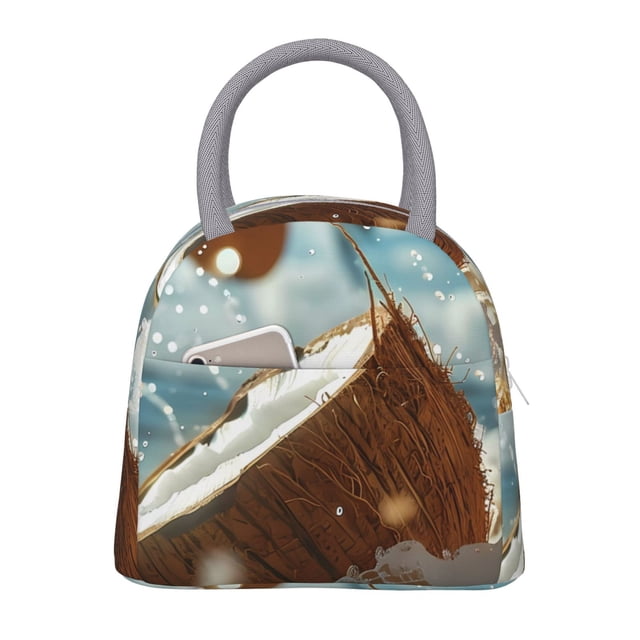 Disketp Fresh Coconut Splash Bolsa Térmica para Almuerzo, Lonchera con Abertura Amplia y Gran Capacidad, Organizador Reutilizable para Mujeres, Hombres y Adultos