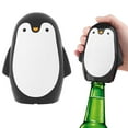 thumbnail image 2 of Yooshoverk Penguin Bottle Opener & Novelty Bar Tool Stainless Steel - Cute Push Down Cap Remover for Beer, Soda - Fridge Magnet Base for Kitchen, Party Accessory, 2 of 7