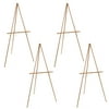 U.S. Art Supply 64" Torrey Wooden A-Frame Tripod Artist Floor Easel (Pack of 4), Adjustable Tray Height, Display Stand
