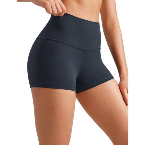 Shorts CRZ YOGA Butterluxe tiro alto 6 cm azul marino L