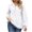 White, variant on UAMVSH Womens Button Collar Drawstring Hoodies Trendy Ribbed Hooded Pullover with Pockets Casual Long Sleeve Sweatshirt Tops(X-Large,White)