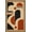 Orange, Pattern 1, variant on ODIKA 8'x10' Washable Area Rug Black Rust and Geometric Design Bold Abstract Shapes with Diamond Border for Living Room, Under Sectional, Family , Durable, Non-Slip