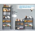 thumbnail image 6 of Separable 6 Tier Wire Shelving Unit, Adjustable One 6 Shelves Shelving Unit or Two 3 Tier Steel Storage Rack 900lbs Capacity Metal Storage Shelves Heavy Duty for Small Places Kitchen Garage, 6 of 7