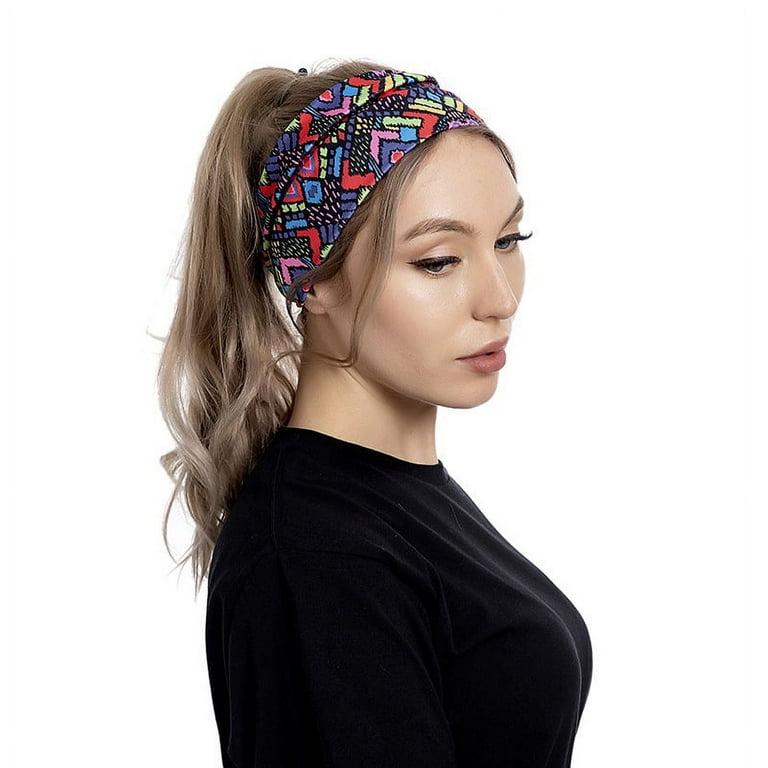 Boho Bandeau Headbands Wide Knot Hair Scarf Floral Printed Hair Band Elastic  Turban Thick Head Wrap Stretch Fabric Cotton Head Bands Thick Fashion Hair  Accessories for Women Pack of 4 (Boho) 