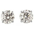 thumbnail image 3 of 18k White Gold Round Moissanite Stud Earrings (4ct TGW, 8.5mm, J-K)&nbsp;4-Prong Set, Push-Back by Diamond Wish, 3 of 4