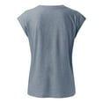 thumbnail image 6 of Tawop Womens Shirts Womens Tee Shirts Short Sleeve Solid Summer V Neck Gray Xl, 6 of 6