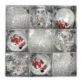 thumbnail image 2 of 9 bolas navideñas surtidas para árbol de Navidad. Plata, 2 of 9