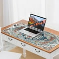 thumbnail image 6 of Desk Mat, Boho Large Mouse Pad for Desk, XXL Extended Keyboard Pad Gaming Mouse Pad Office Desk Accessories for Women Desk Organizers, Floral Blue, 6 of 6