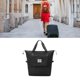 thumbnail image 5 of Bolsa de equipaje de Viaje Ticfox elegante suave impermeable Bolsa deportiva gimnasio color negro tamaño libre, 5 of 13