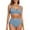 Sky Blue, variant on Womens Bikini with Pads – Separate Solid Swimwear, Chest Pad No Underwire, Simple Sexy Design, Ideal for Pool Swimming,Black S