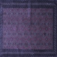 thumbnail image 1 of Ahgly Company Machine Washable Indoor Square Southwestern Blue Country Area Rugs, 8' Square, 1 of 4