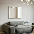 thumbnail image 4 of Eviva Sax 36" Brushed Chrome Metal Frame Bathroom Wall Mirror, 4 of 13