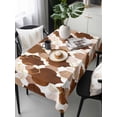 thumbnail image 2 of Brown Geometric Moroccan Rectangle Tablecloth, Abstract Art Coffee Ombre Modern Waterproof & StainResistant Tablecloth, Washable Oil-proof Table Cover for Dining/Party/Wedding/Buffet 54x108 In, 2 of 9